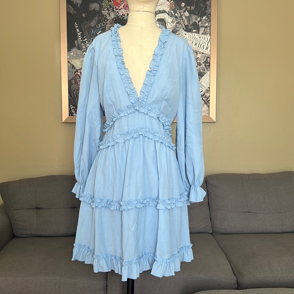 Blue Backless Dress